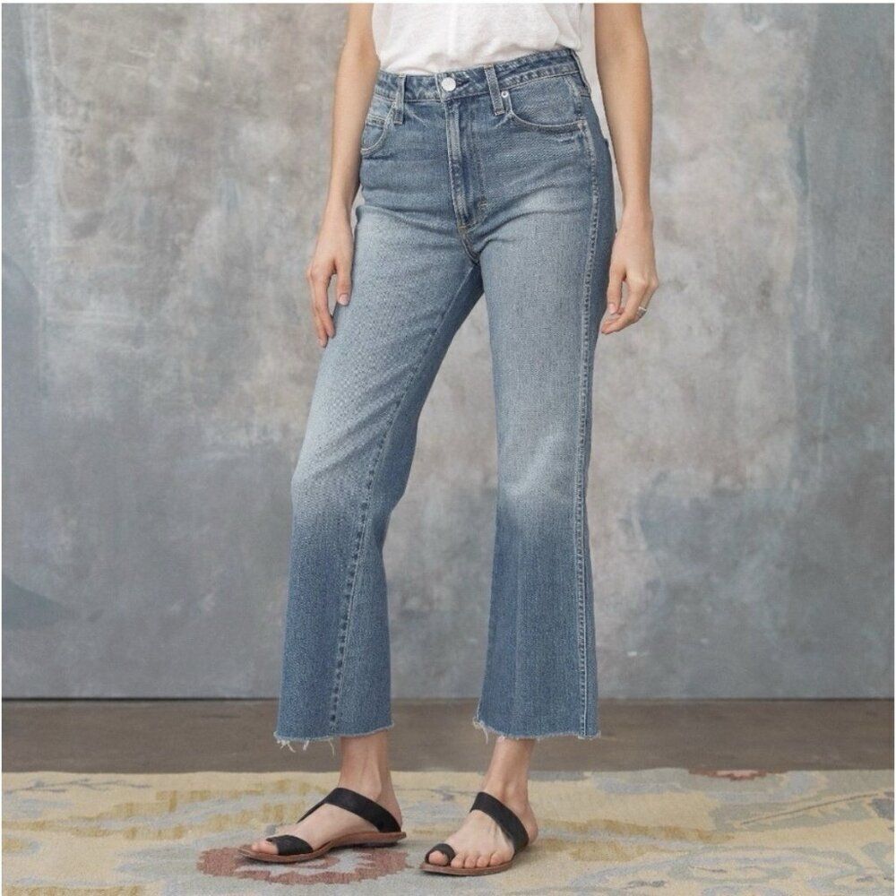 amo high rise kick crop topanga Light Blue 25